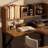 Nut-brown+Black L-Shaped Solid Wood+Iron desk-1169285620-1169285618