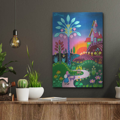 Art mural en métal luxueux «Hearts Grow On Trees» par Koday, 12 po x 16 po