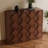 Modern Brown Solid Wood Accent Cabinet