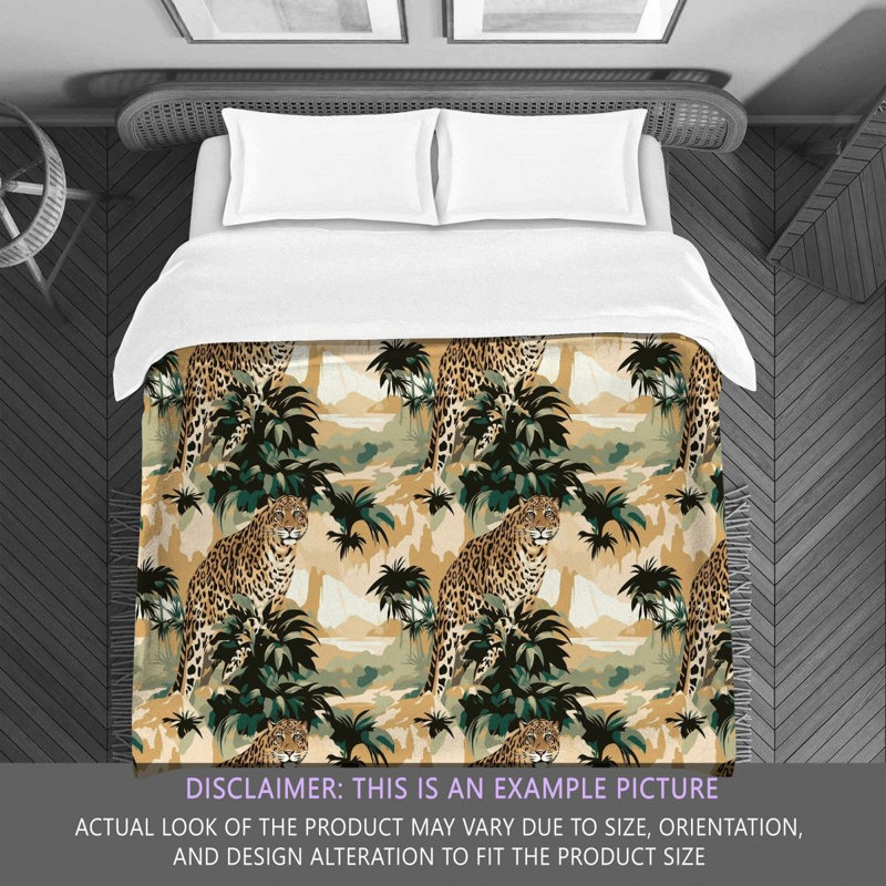 Leopard Orange Bedding, King Comforter