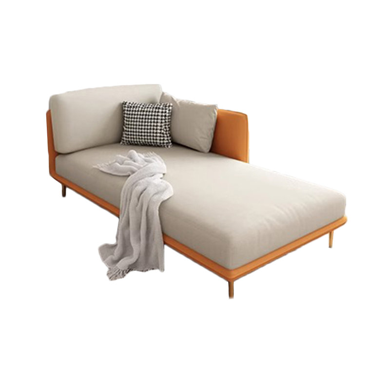 Chaise longue rembourrée spacieuse, Accoudoir à gauche (vu de face), Brun