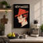 Figure in Red Geometry Art Deco - Wrapped Canvas-553982794-553982784