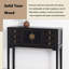 Console noire avec plusieurs tiroirs et rangement à double porte-1937510069
