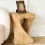 Table d'appoint à texture de bois-1637972636