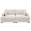 Canapé-lit modulaire rembourré en velours côtelé beige avec accoudoirs et coussins Bentura-1864529532