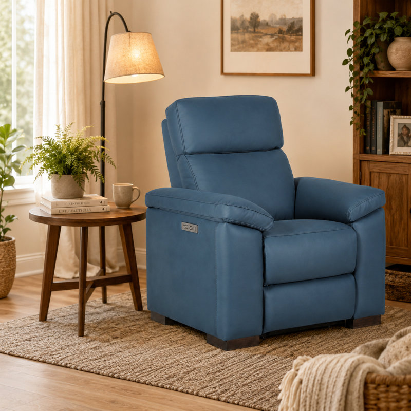 Fauteuil inclinable électrique en cuir à zéro gravité avec ports USB et USB-C