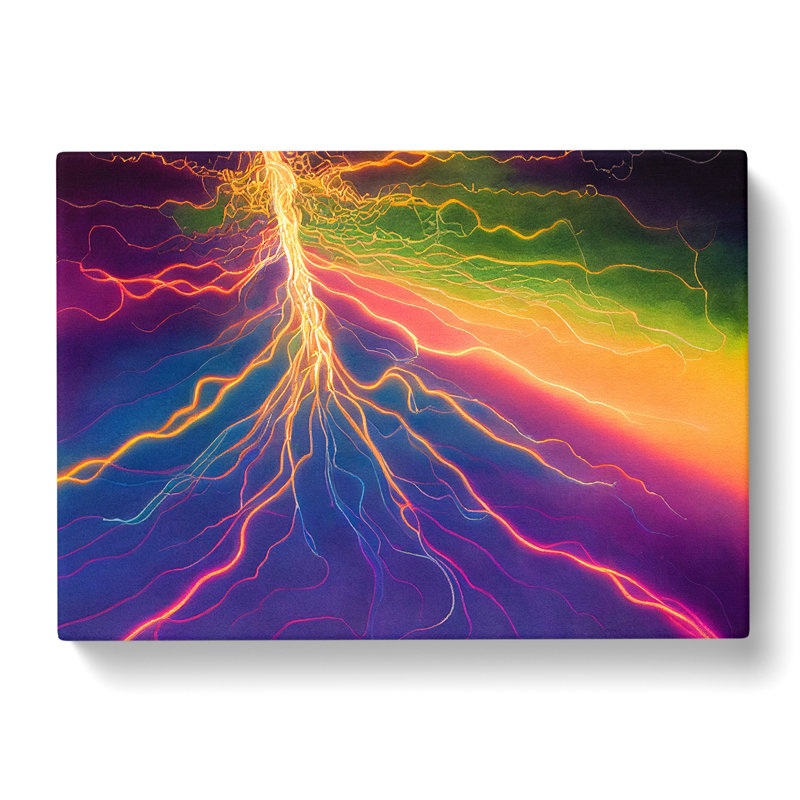 Lightning Bolt Vol.1 - Wrapped Canvas, 35cm H x 50cm W x 3cm D