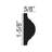 RPS-4405 1.62'' H x 96'' W x 0.62'' D Urethane Chair Rail