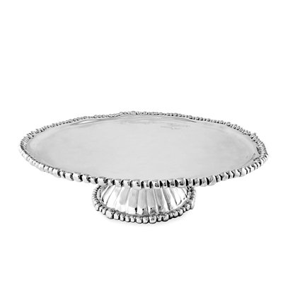 Pedstal Organic Pearl Nova Round Platter Cake Stand
