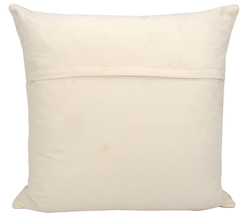 Natural Leather and Hide Stripes Throw Pillow, Ivory
