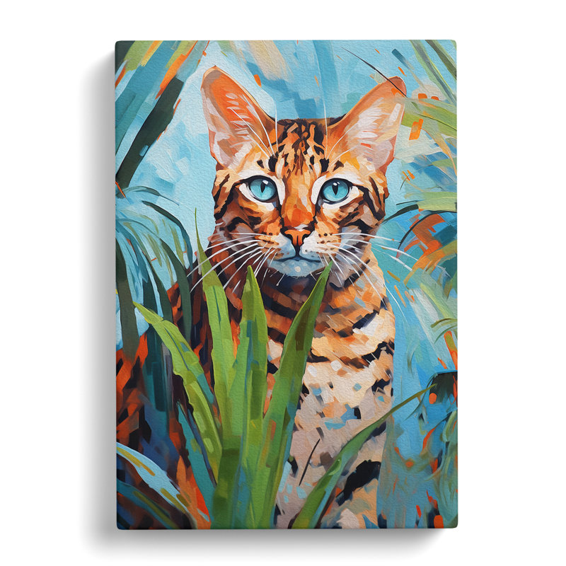 Bengal Cat Impressionism No.2 - Print, 50cm H x 35cm W x 3cm D
