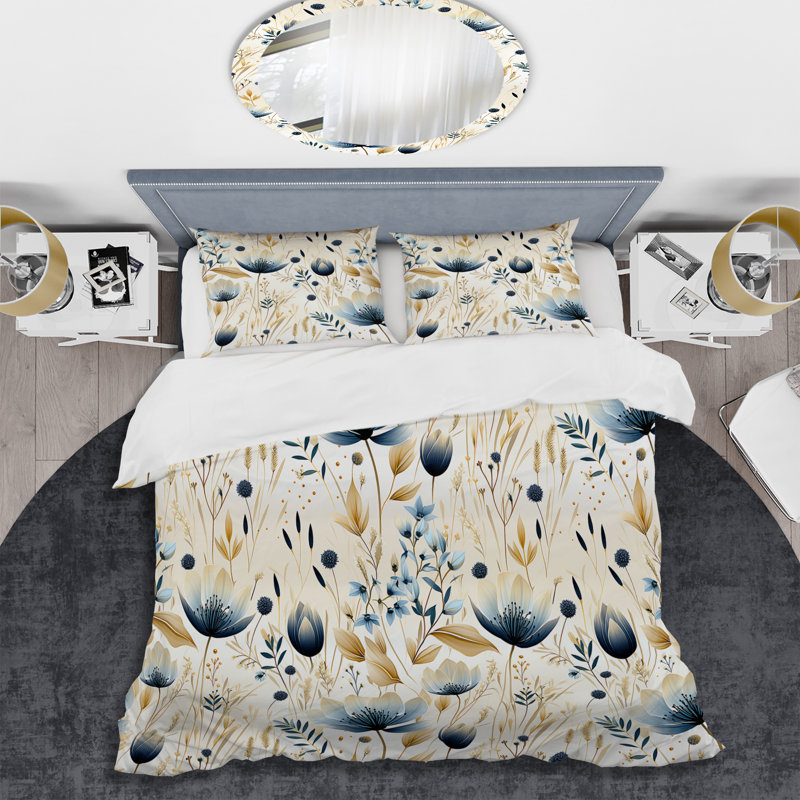 Ensemble de housse de couette Maizey, Housse de couette pour grand lit et 2 taies décor