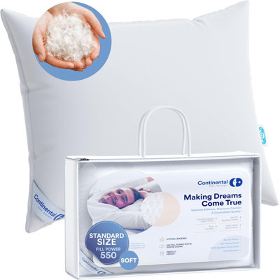 Coussins en duvet et oreillers respirants de luxe Continental Bedding