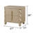 Celestial Glow 2-Drawer Nightstand with LED Flower Petal Accents and Gold Pulls