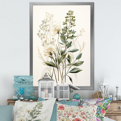 Impression sur toile botanique, impression de fines herbes vertes Minimal