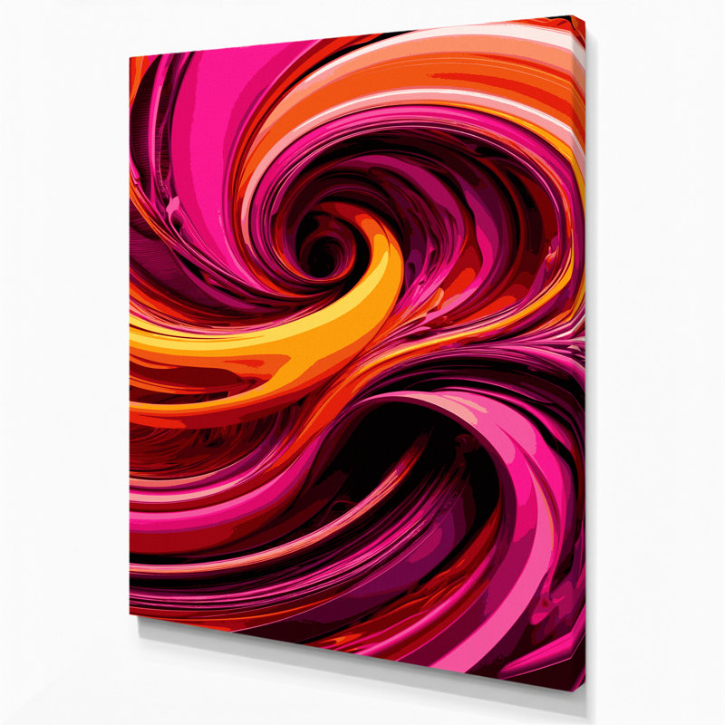 Art numérique sur toile, "Abstraction numérique" 82, H 11 po x l 14 po