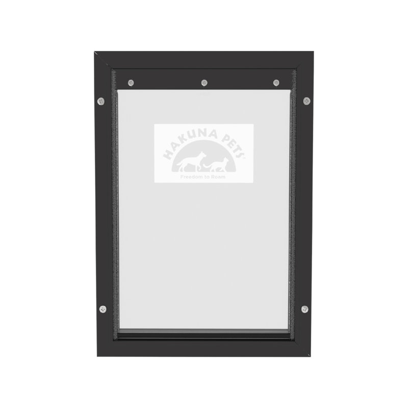 W x H Window Mounted Door Mounted Wall Mounted Sliding Door Insert Electronic Pet Door, 16.14" H x 11.02" W x 2.76" D, Black
