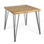 Table de salle à manger d'extérieur moderne et industrielle - plateau en bois de 32,5 po robuste