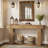 63" Farmhouse Console Table, Natural Wooden Sofa Table Rectangular Accent Console For Entryway, Hallway & Living Room (natural)-876981168