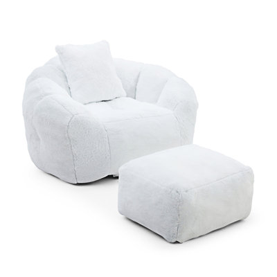 Fauteuil à billes avec repose-pieds