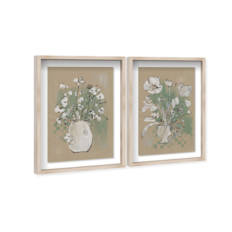 Spring Energy Set Shadowbox Floral & Botanical Print by Oliver Gal, Black Frame, 10 x 15, 25" H x 17" W