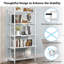 160cm H x 80cm W Steel Etagere Bookcase-1736204562