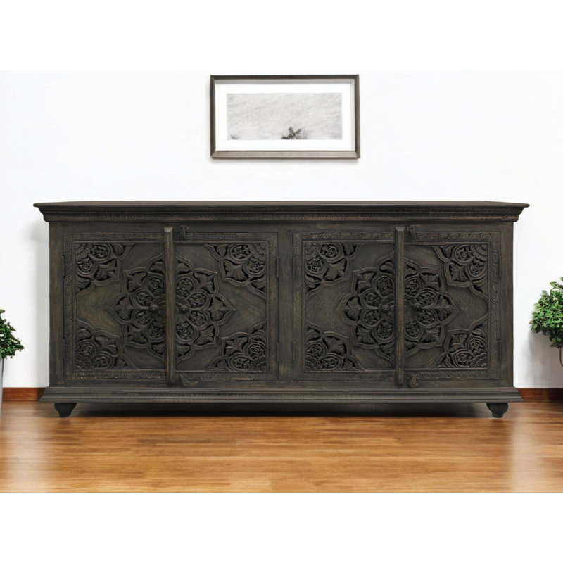 Aitkin 71'' Solid Wood Sideboard, Distressed Gray