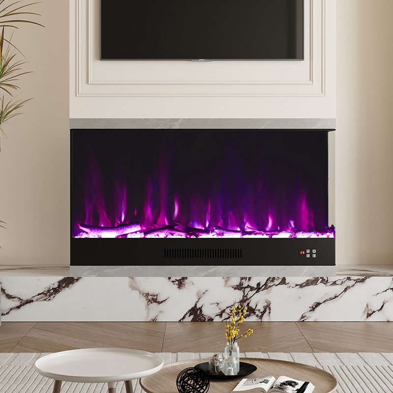 Symple Stuff 150cm W Black Electric Fireplace