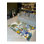 Paris Collection Tropical Mosaic Palm Detail Pattern Modern Decorative Machine Washable Rug