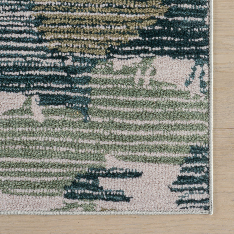 Sierro Modern Abstract Machine Washable Rug, Rectangle 3' x 5'