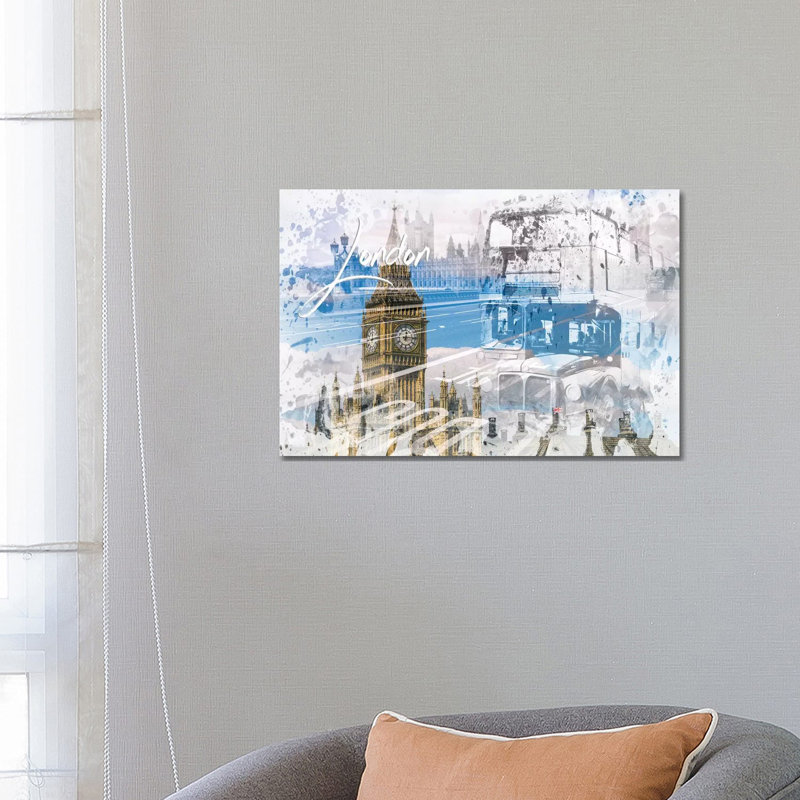 City Art Westminster Collage by Melanie Viola - Wrapped Canvas Print, 66.04 cm H x 45.72 cm W x 3.175 cm D