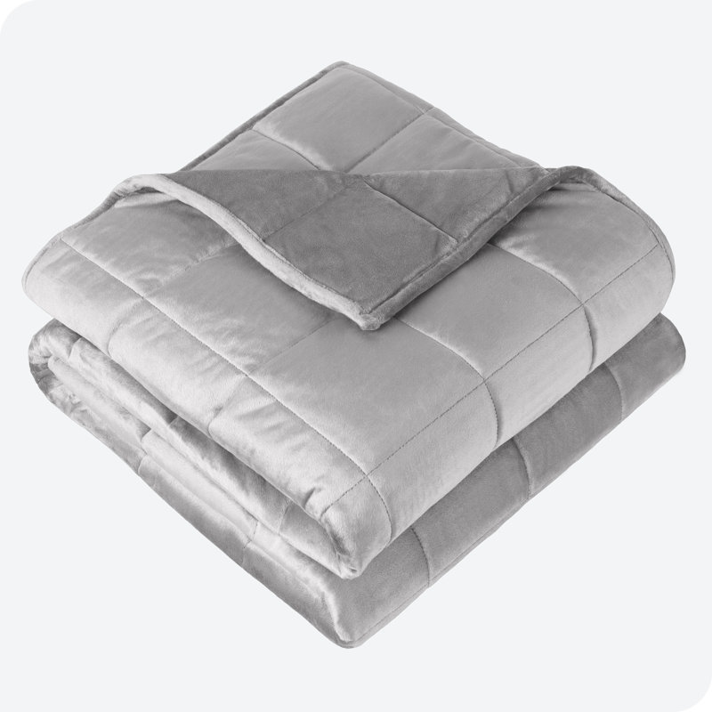 Couverture pondérée Minky, l 40 po x L 60 po, 10 lb, Blanc