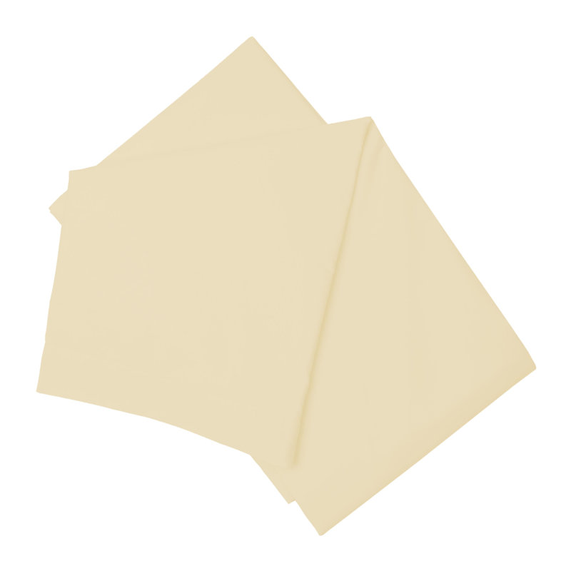 Cotton Blend Percale Flat Sheet, Kingsize (5'), Cream