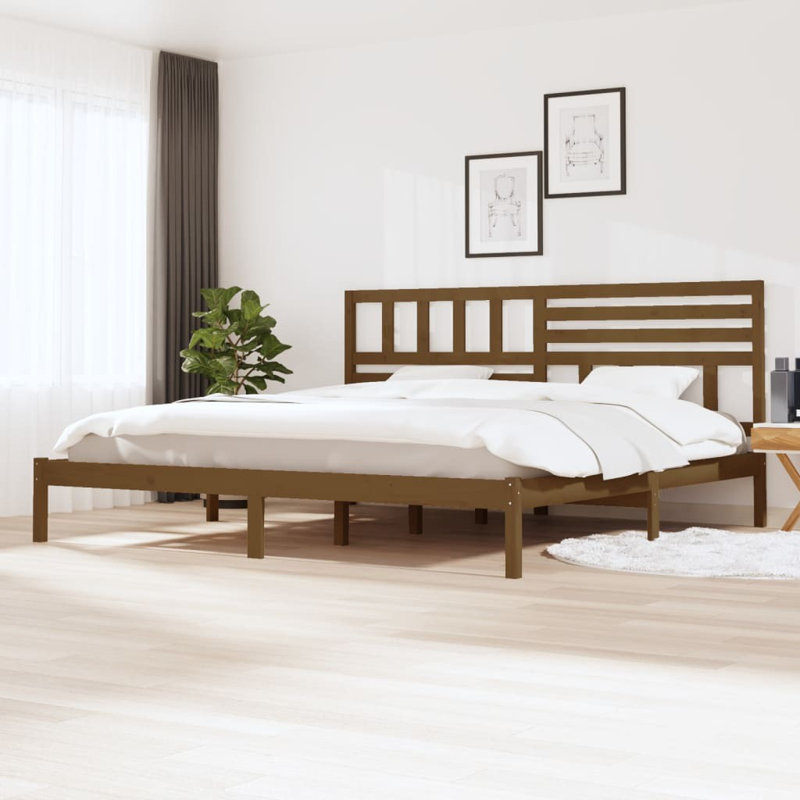 Bed Frame Solid Wood, natural, Super King (6')