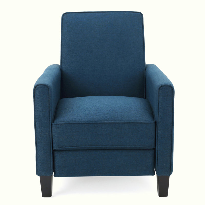 Fauteuil club inclinable Cantalupo l 26,75 po, Lin bleu marine