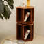 Bibliothèque rotative en bois massif noyer