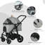 Poussette pliante standard avec support amovible
