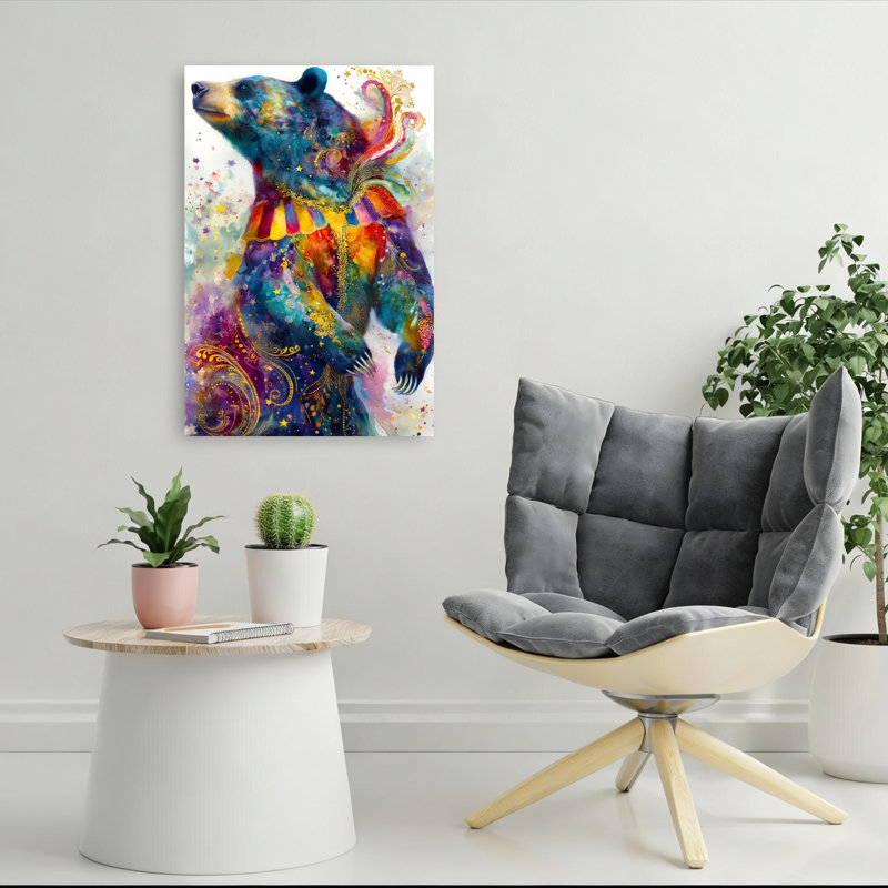 Ours aquarelle magique, 36" H x 24" W