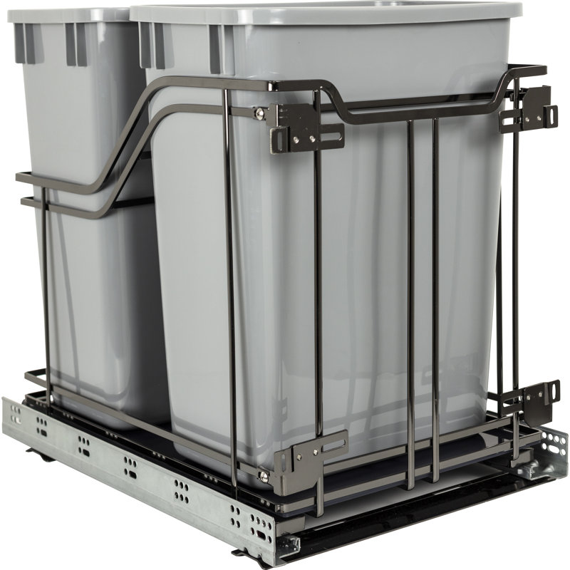 Steel Pull Out Pantry, Black Nickel