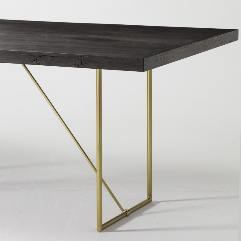 Metal Base Dining Table, 30" H x 72" L x 40" W