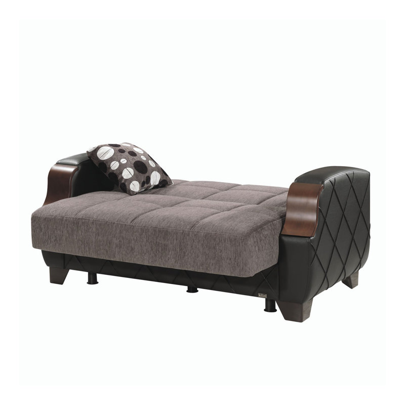 Causeuse convertible avec rangement Primenest Marabella, gris
