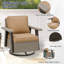 3-Piece Outdoor Conversation Set with Wicker Swivel Rocking Chairs and Side Table-120539314
