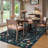 Insect and Plant Vertical Striped Textured Washable Area Rug - Nature-Inspired Carpet for Living Room, Bedroom, or Office-127939395
