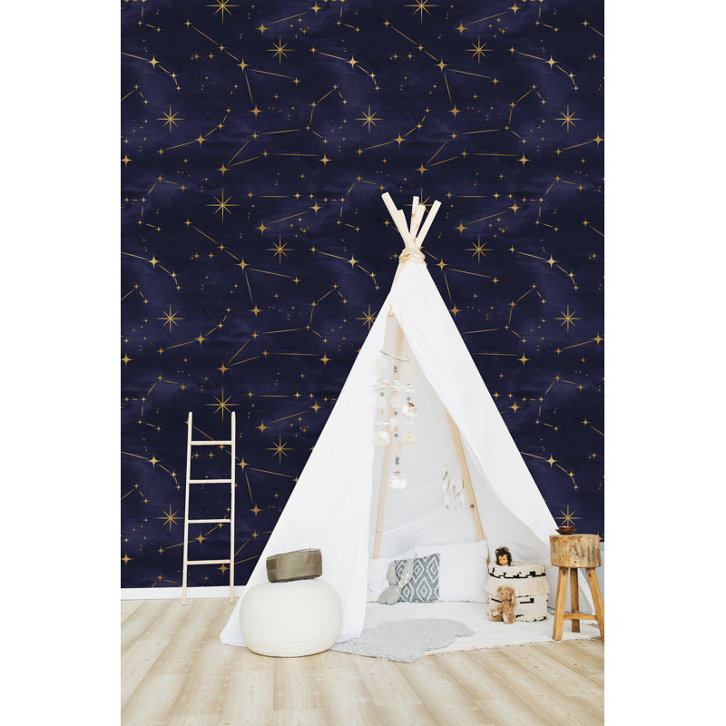 Murale à peindre étoiles sur fond, l 25 po x L 50 po