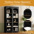 MDF Italian Retro Double Storage Round Side Table with Tempered Glass Top, Modern and Functional Design-1104876779