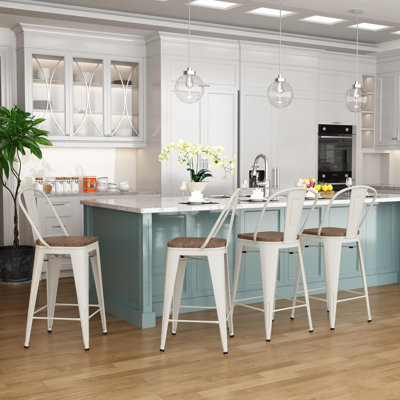 Burney Counter Stool with Metal Frame