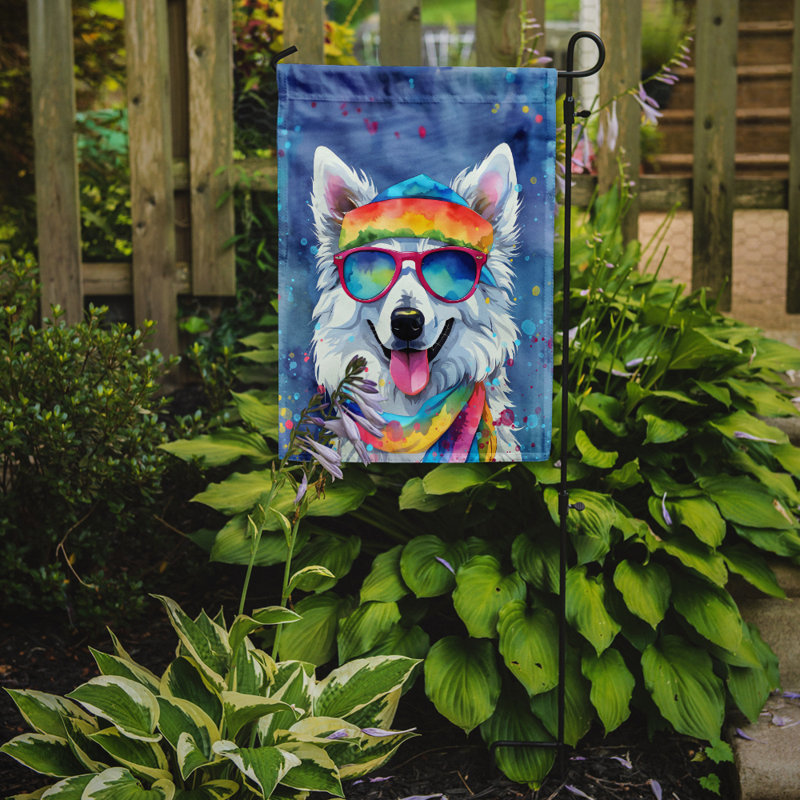 Drapeau de jardin Hippie Dawg, Esquimau américain