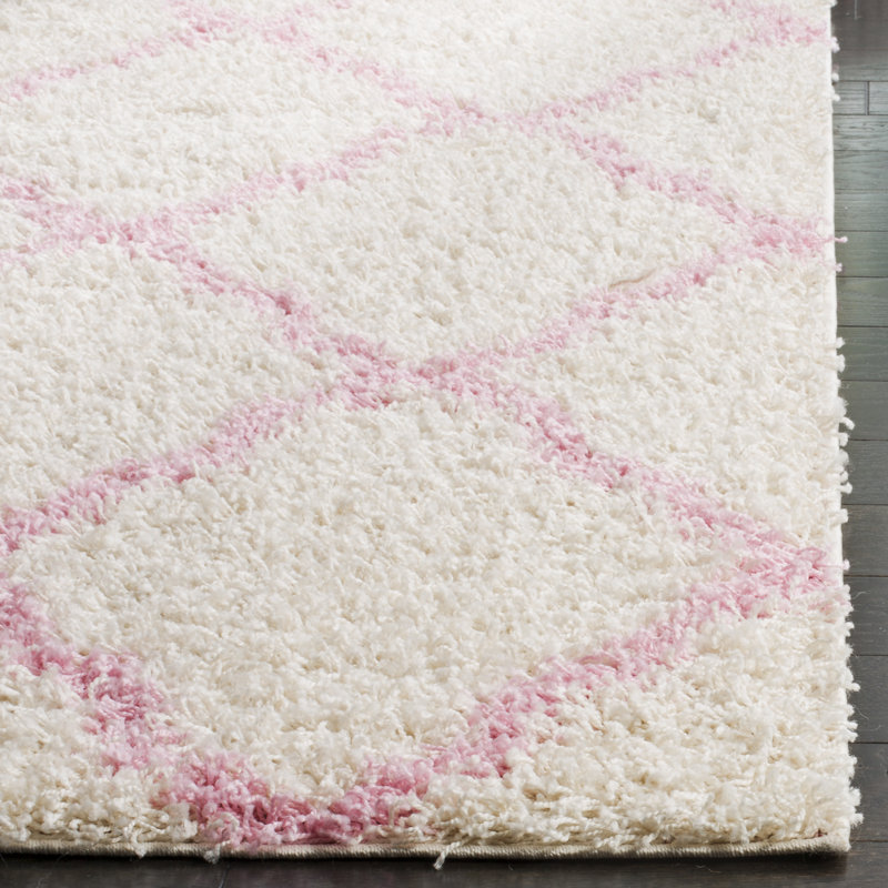 Tapis à poils longs Alonnah, Rectangle 8 pi x 10 pi, Rose