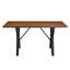 Table de salle à manger de style industriel en noyer avec pieds en métal robustes, 57,47 po x 35,5 po 28,28 po