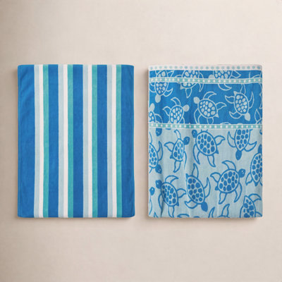 2-Piece Jacquard Cotton Beach Towel Set